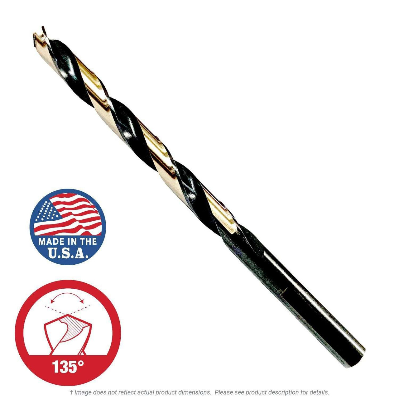 Viking Drill and Tool 13/64" Ultra-Bor HSS Premium Jobber Drill Bit 135° pt. - 12 per Pack (09292)