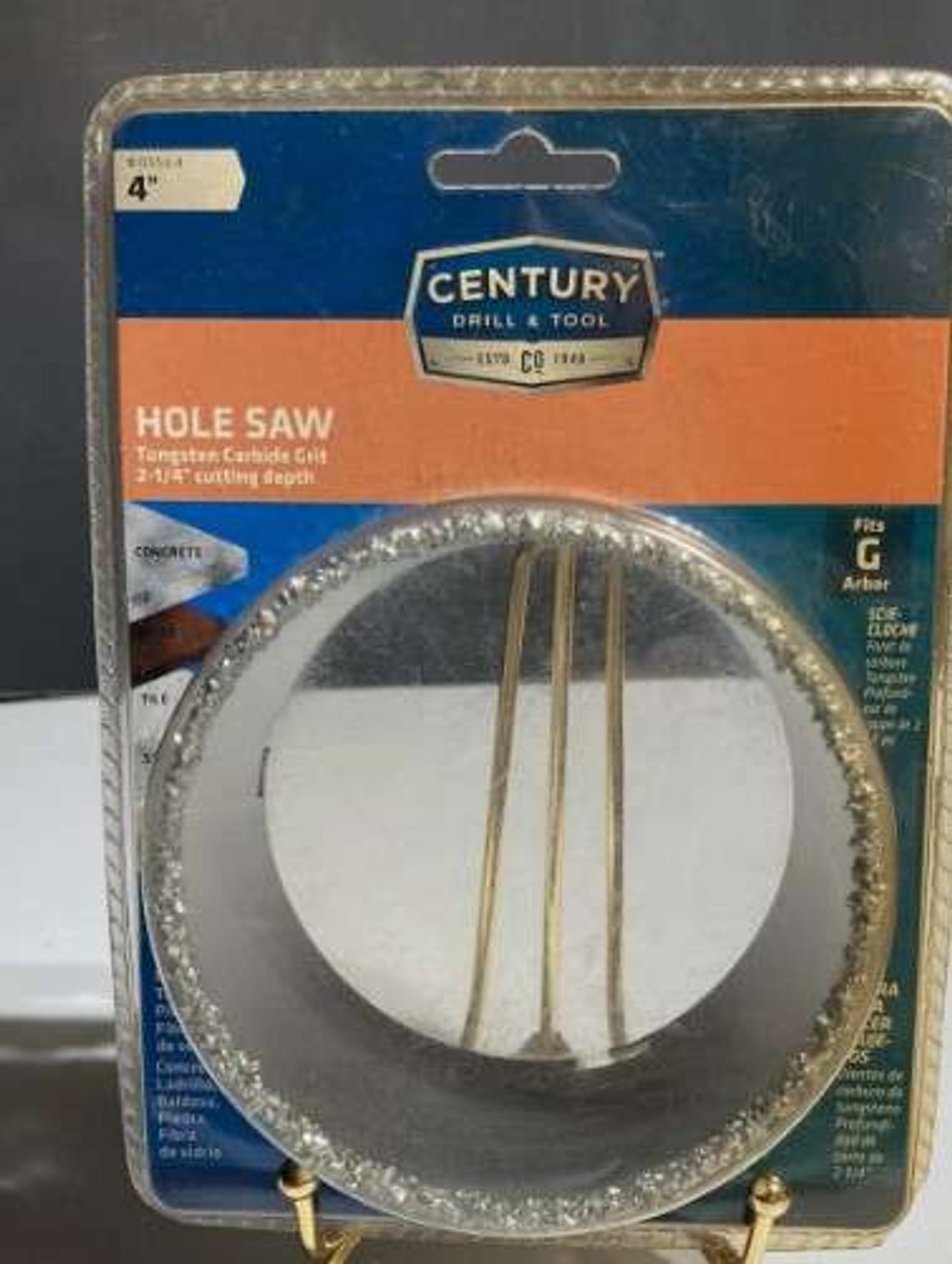 Century Drill & Tool 4" Hile Saw, Fits G Arbor, Yungsten carbide grit (05564)