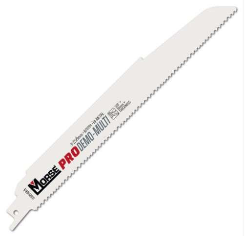 MORSE 1 pack/5 blades, Pro Dem0-Multi Bi-Metal Saw Blade, 9" (229mm), TPI- 8/11. 3/8" (.062) thickness, 7/8"(22mm) wide (406390)