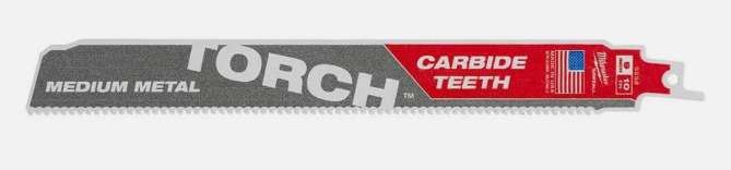 Milwaukee Electric Sawzall - (1-Blade) 9IN 10TPI Carbide Teeth Torch Recip Saw Blade