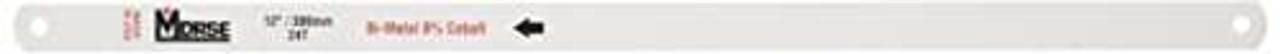 MK Morse, 1 pack of 2, 12" Long 1/2" Wide .025" Thick 24 TPI Bi-Metal Hacksaw Blade (304054)