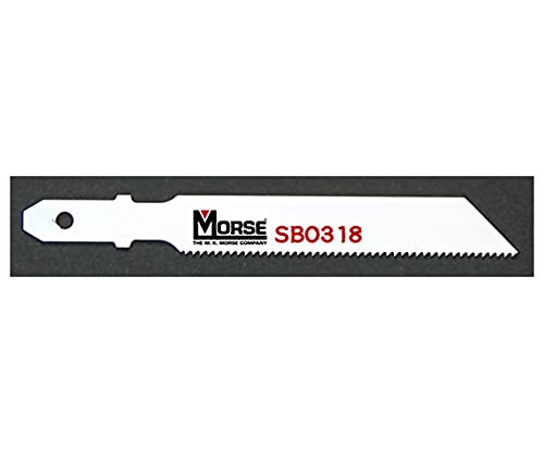 MK Morse (1 pack of 5), Bi-Metal jigsaw Blade,3" Length x 3/8" Width x .035 Thickness - 18 Teeth Per Inch (SBO318)