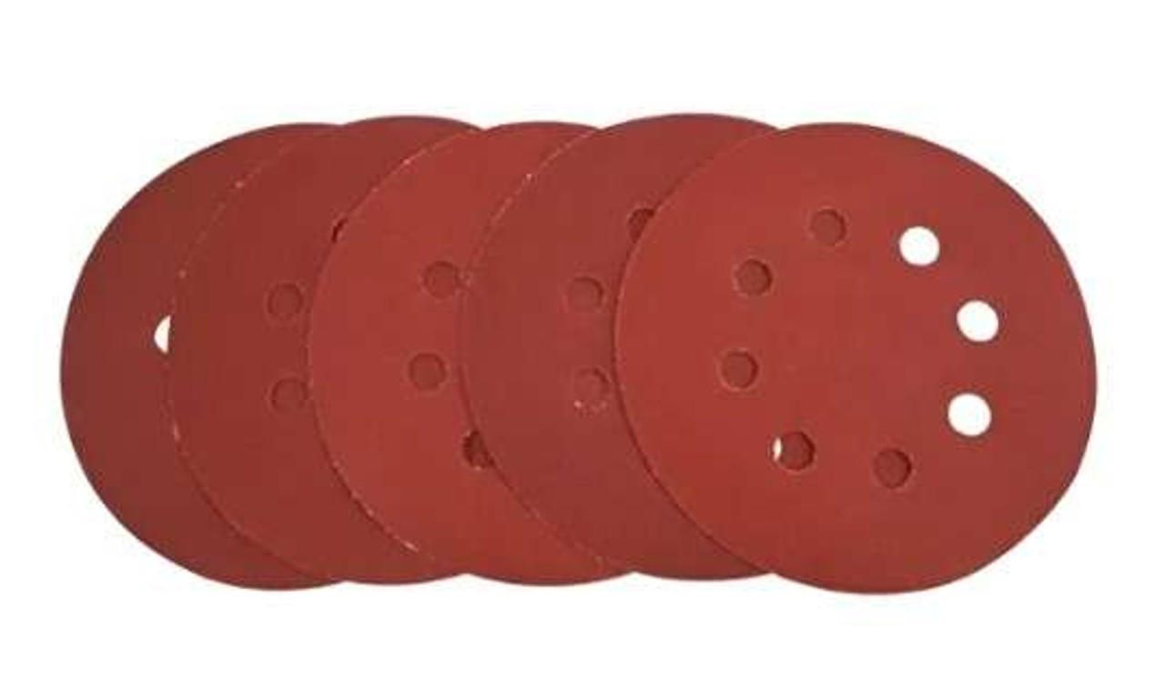 Tolsen, (5 pack) 150 grit, 125 mm, 5" Sanding sheet for Random Orbital Sander (77235)