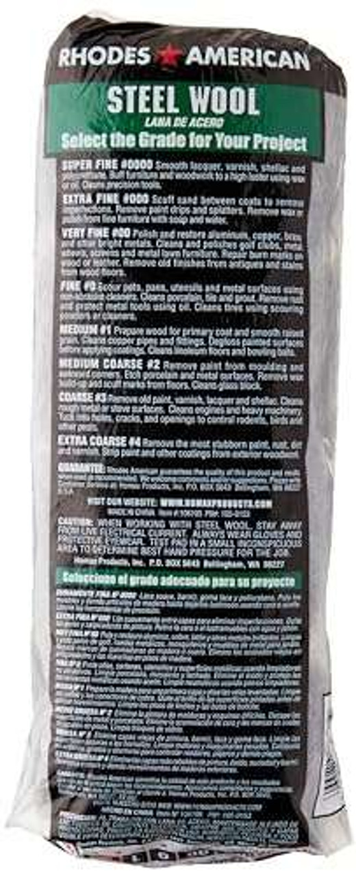 Rhodes American, 16-Pack Steel Wool Pad Medium Course #2, 106105