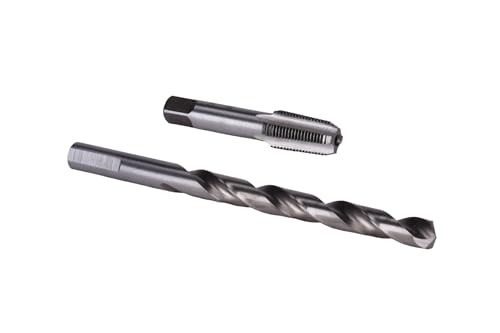 Century Drill & Tool (2 piece) Pipe TAP, High Carbon Alloy, Precision Cut Threads, 1/8-27 NPT/21/64 (93201)