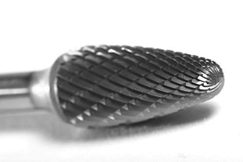 Champion USF1 Contractor Series Bright Finish Burs Solid Carbide Tree Shape Radius End 1/4-Inch Cutter Diameter