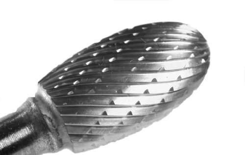 Champion Cutting Tool USE3 D/C Uncoated Double Cut Bur, Oval Shape Solid Carbide, 3/8-Inch Cutter Diameter 5/8-Inch Length of Cut