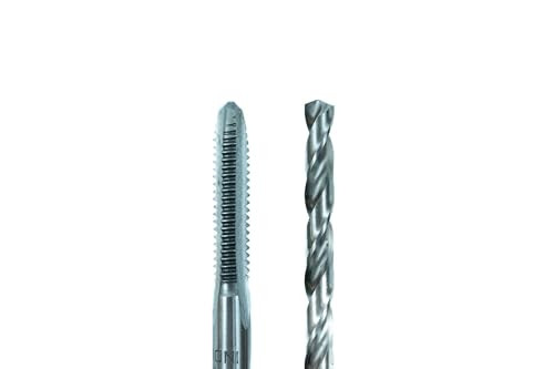 Century Drill & Tool (2 pc combo pack) High Carbon Alloy Plug Tap and Drill, Precision Cut Threads 1/4-20NC (95403)