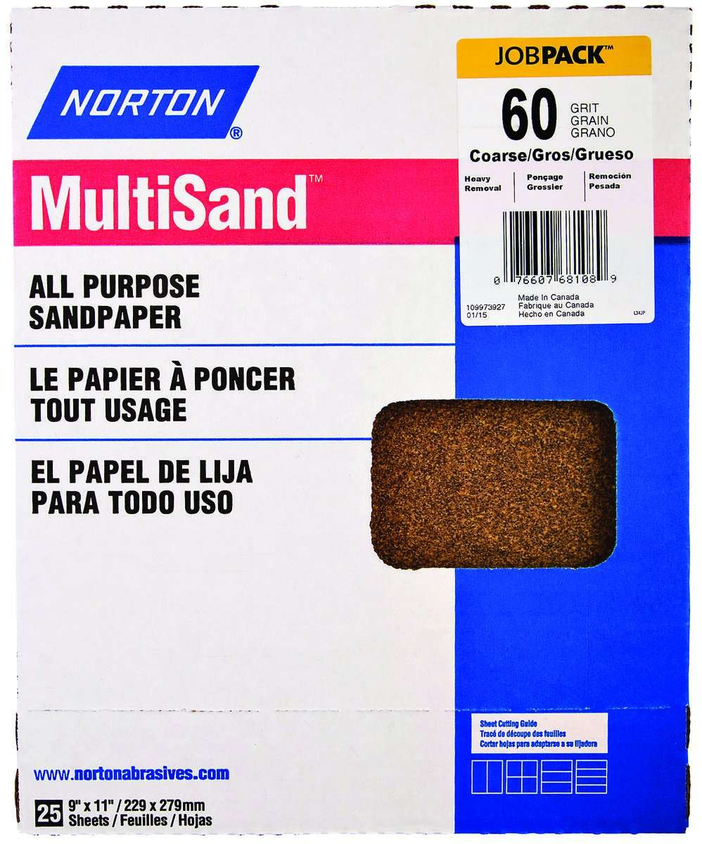 NORTON ABRASIVES/ST GOBAIN #00152 9x11 60G ALO Sand Sheet