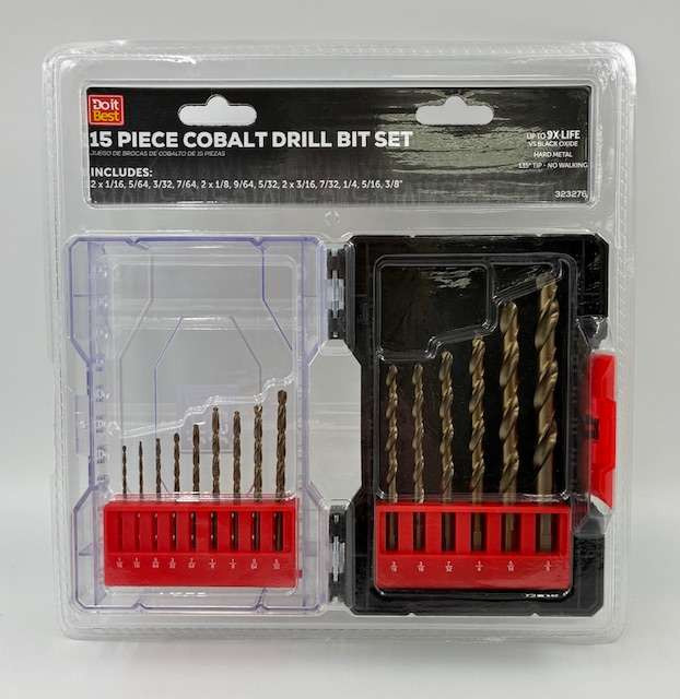 Do it Best 15-Piece Cobalt Drill Bit Set, #323276
