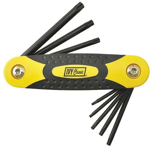 IVY Classic 8-Piece Folding Torx Key Set, Power Pro Grip Handle, 1/Card 17012
