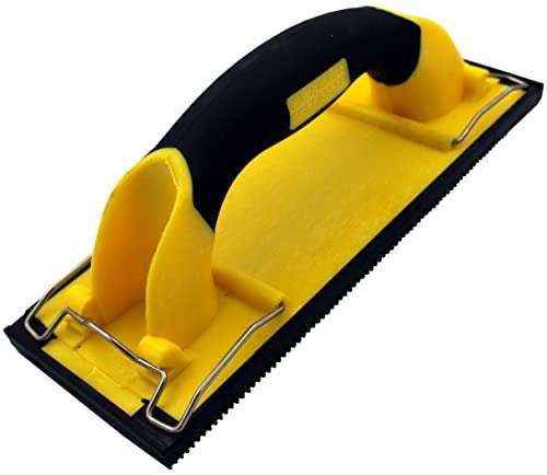 ALLWAY UHS Soft-Grip Heavy-Duty Manual Hand Sander with Stainless Steel Clips