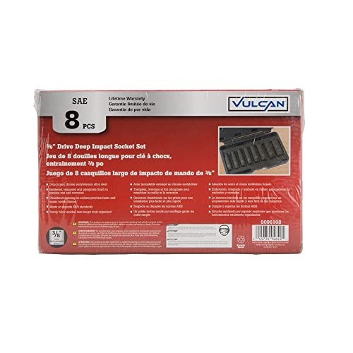 VULCAN MTI8-S Skt Set Dp Impt 8Pc 3/8Dr SAE