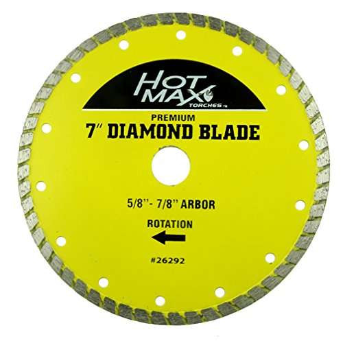 Hot Max 26292 7-Inch Premium Diamond Cut Off Blade, 5/8-Inch to 7/8-Inch Arbor