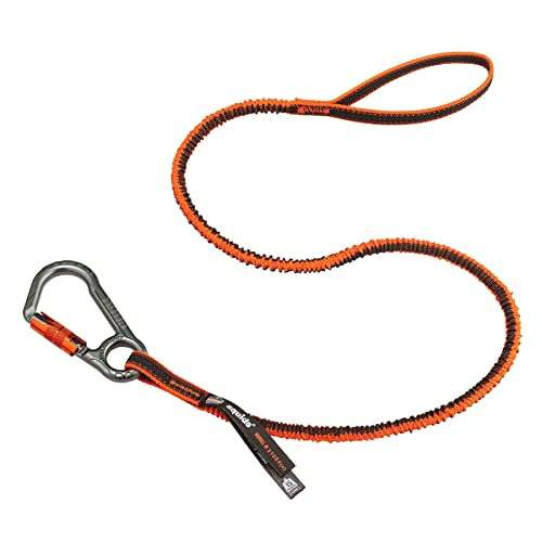 Shock Absorbing Tool Lanyard with Locking Carabiner and Loop End, Tool Weight Capacity 15lbs, Ergodyne Squids 3108