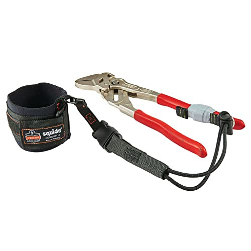 Ergodyne Squids (3-Pack), 3103 Detachable Tool Lanyard Loops, Black, Standard