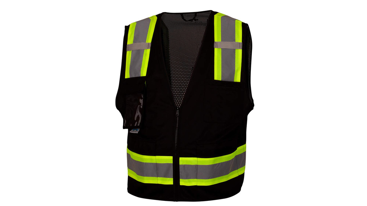 Pyramex (Size-Large) Surveyor Safety Vest Class 2 with Clear Pocket RVZ2411CPL