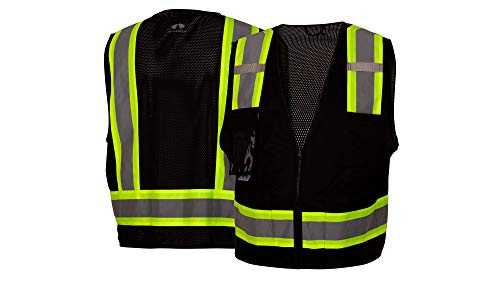 Pyramex (Size-XXL) Surveyor Safety Vest Class 2 with Clear Pocket RVZ2411CPX2