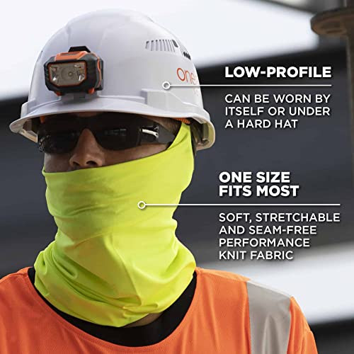 Ergodyne - Chill-Its 6487-0 (One Size) Cooling Neck Gaiter, Multiple Ways to Wear Headband or Face Mask, Hi-Vis Lime