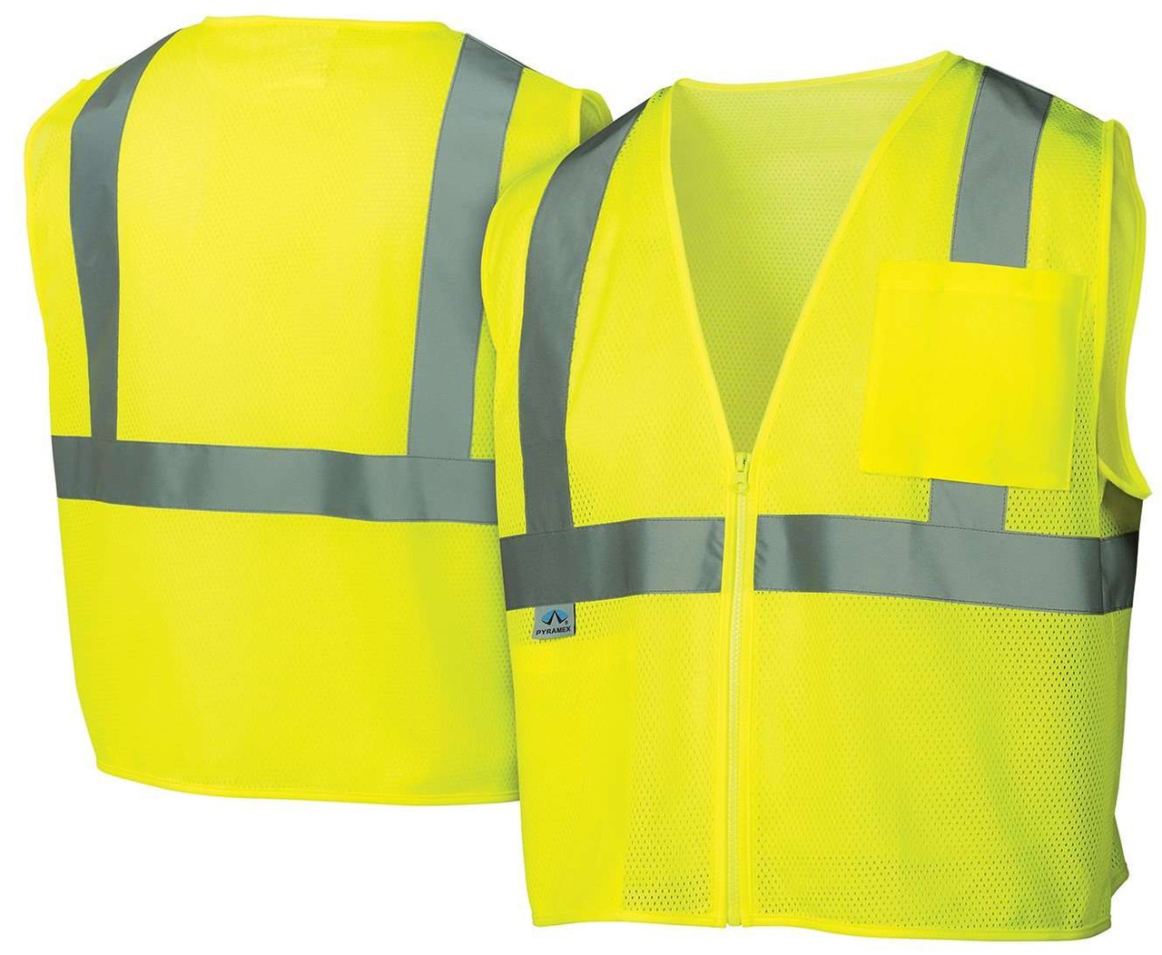 Pyramex (Size-5X Large) RVZ21 Series Vest Hi-Vis Lime - RVZ2110X5