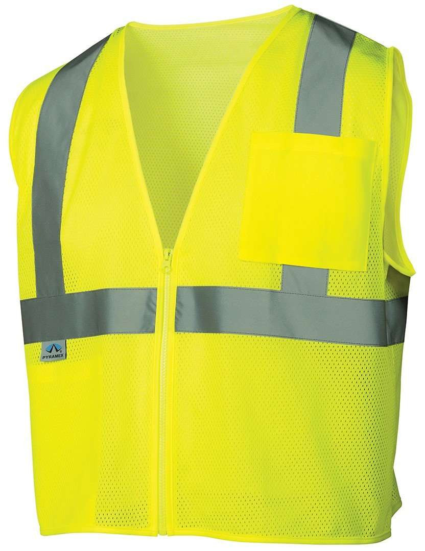Pyramex (Size-5X Large) RVZ21 Series Vest Hi-Vis Lime - RVZ2110X5