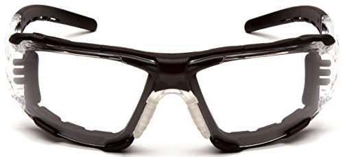 Pyramex Fyxate Safety Glasses, Clear H2MAX Anti-Fog Lens with Foam Padding SB10210STMFP