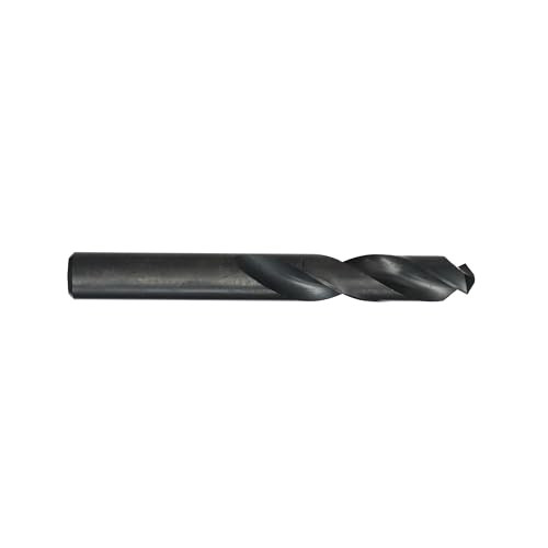 Drill America (12-Pack) 9/64" High Speed Steel Heavy Duty Split Point Stub Drill Bit, D/AST 9/64, Black Oxide