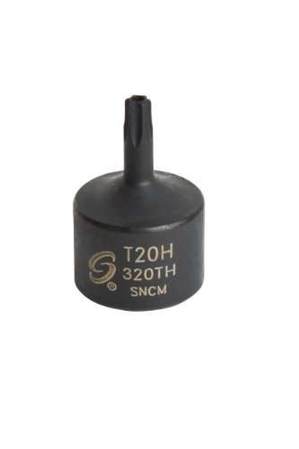 SUNEX 320TH 3/8-Inch Drive T20H Stubby Tamperproof Internal Star Impact Socket