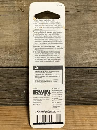 IRWIN Hanson 10-32NF Self-Aligning Tap and Drill Set 1765536