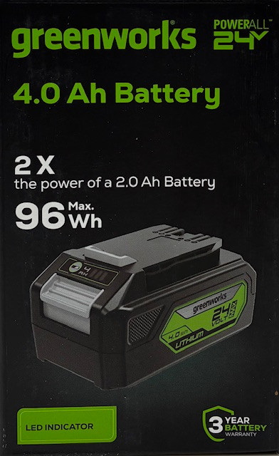 GREENWORKS TOOLS 29852 24V 4.0 Ah Lithium-Ion Battery