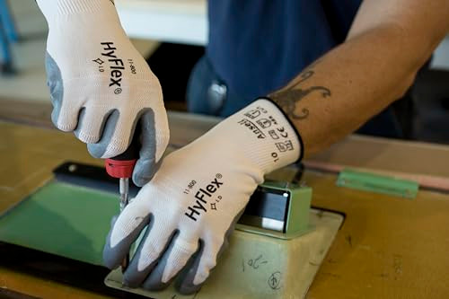 Ansell HyFlex (12 Pack) 15GA Nylon Glove w/ Foam Nitrile Coating 11-800-9 Size 9