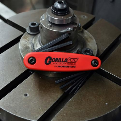 Bondhus 12587 HF7M  GorillaGrip Set of 7 Hex Fold-up Keys, sizes 2-8mm