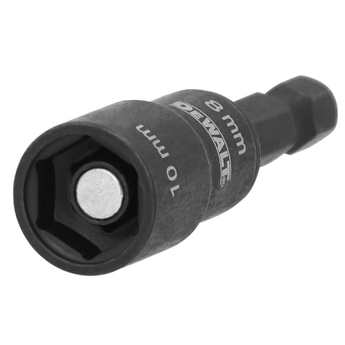 DEWALT FLEXTORQ Socket and Short Extension, 2 in 1, 8mm & 10mm Socket, Double Ended Nut Driver (DWADEND810MM)