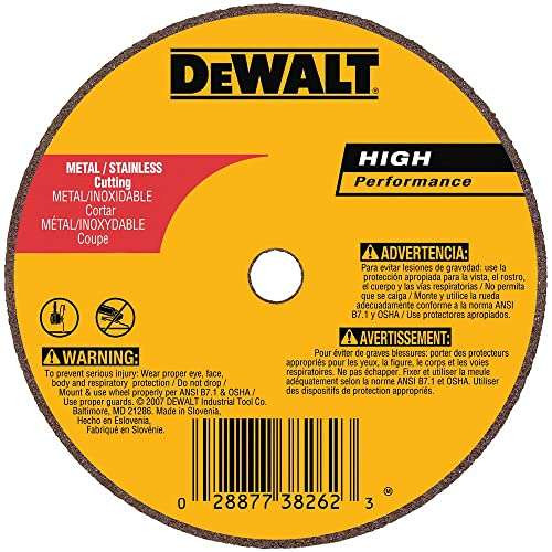 DeWalt DW8711 A60T Wheel, 3-Inch X 1/16-Inch X 3/8-Inch