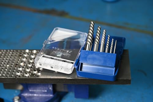 Century Drill & Tool 73308-9 Spiral Flute Screw Extractor, 1-1/8" - 1-3/8" for Removing Broken Screws, Spiral Design, Heat Treated for Superior Durability