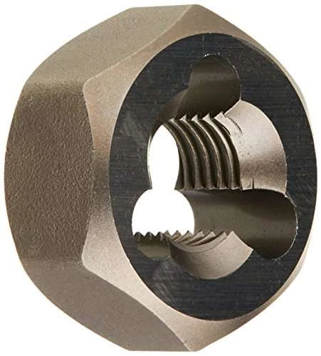 Irwin Tools 7236 Irwin High Carbon Steel Re-Threading Fractional Hexagon Dies - Die 3/8-24 Hrt Hanson