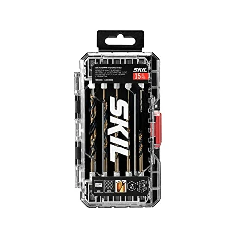 SKIL TDB5000 15-Piece Hex Shank Twist Drill Bit Set