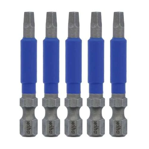 Wiha (5 Pack) 70282 TerminatorBlue Impact Bit Square #2-2"