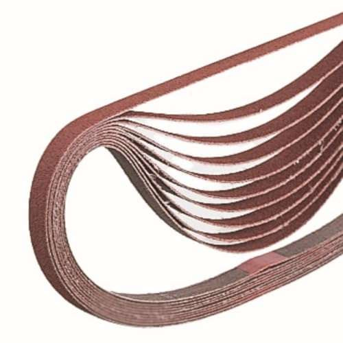 Makita A34475 3/8-Inch x 21-Inch Abrasive Sanding Belt 100 Grit - 10 Pack