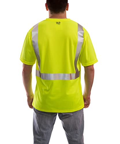 Tingley Job Sight S75022.SM ANSI 107High Visibility Class 2 T-Shirt, Small, Fluorescent Yellow-Green