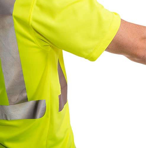 Tingley Job Sight S75022.SM ANSI 107High Visibility Class 2 T-Shirt, Small, Fluorescent Yellow-Green