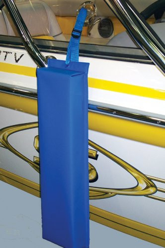 HULL HUGR Flat Fender, 26" x 6" x 2.5" - Blue, Docking Boat Bumper