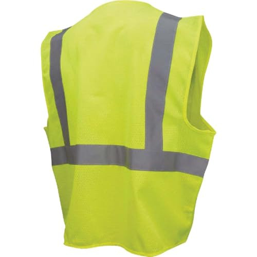 Radians SV2ZGMXL (X-LARGE)  Polyester Mesh Economy Class 2 High Visibility Vest with Zipper Closure, Green