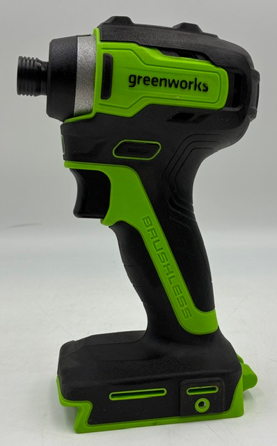 NO BOX - Greenworks ISG402 24V Brushless Cordless Impact Driver, 1950 in./lbs Torque, 1/4'' Hex Collet, Variable Speed, LED Light - TOOL ONLY