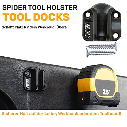 Spider Tool Holster Tool Docks 5025TH - Easy Install, Docking Stations for Garage, Bench, Toolbox - 2 Pack