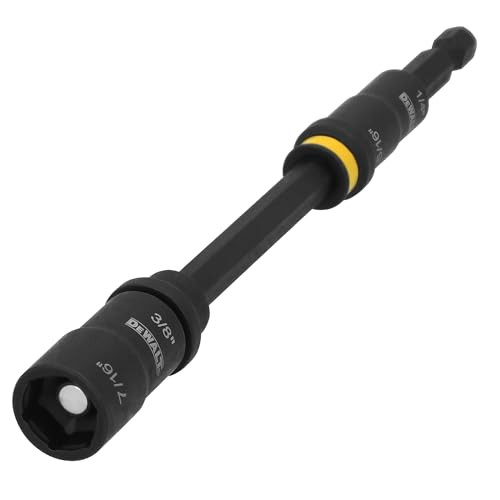 DEWALT FLEXTORQ Socket and Socket Extension, SAE, 4-in-1, with 6 inch Extension, Double Ended Nut Driver (DWADENDEXT-2)