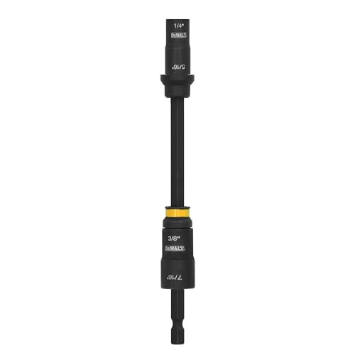 DEWALT FLEXTORQ Socket and Socket Extension, SAE, 4-in-1, with 6 inch Extension, Double Ended Nut Driver (DWADENDEXT-2)