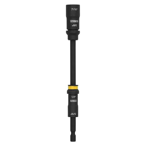 DEWALT FLEXTORQ Socket and Socket Extension, SAE, 4-in-1, with 6 inch Extension, Double Ended Nut Driver (DWADENDEXT-2)