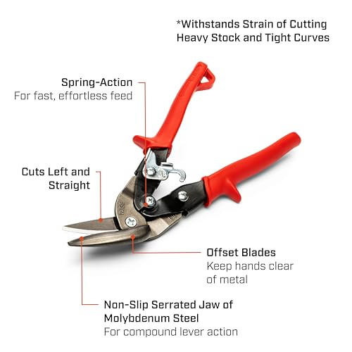 Crescent Wiss M400N 12-1/8" MultiMaster Compound Action Offset Long Cut Aviation Snips
