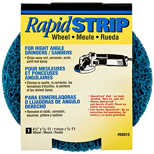 Norton Stripping Grinder Wheel 04015, Paint Stripper for Metal, Rapid Strip, 4 1/2 Extra Coarse Inch Wheel Adaptable with Right Angle Grinder, Pack of 1